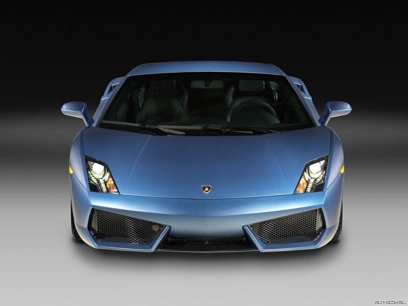 Blue Lamborghini sports car
