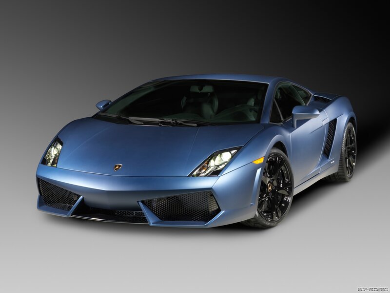 blue lamborghini sports car