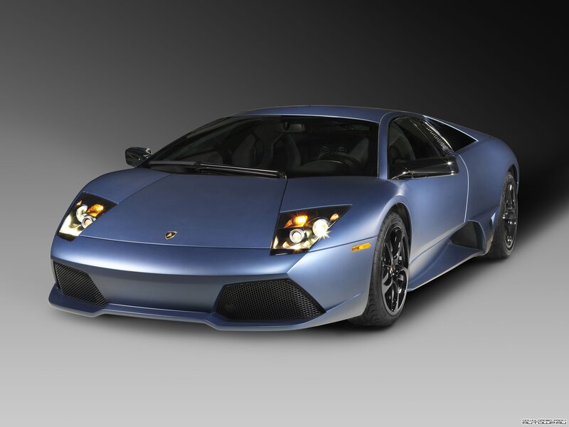 blue lamborghini sports car