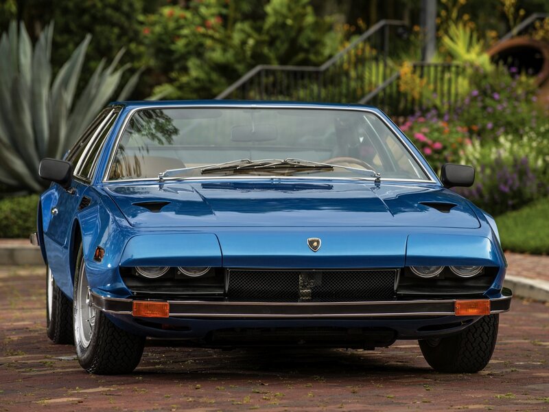 Blue Lamborghini sports car