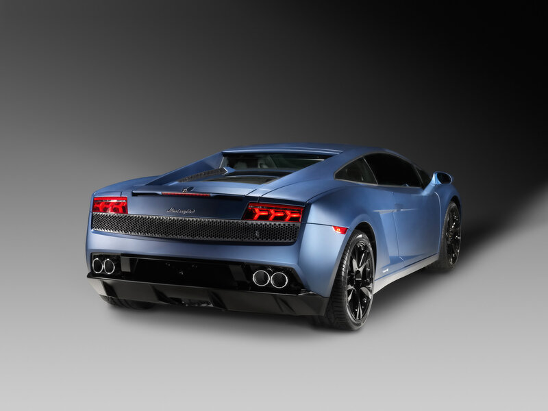 blue lamborghini sports car