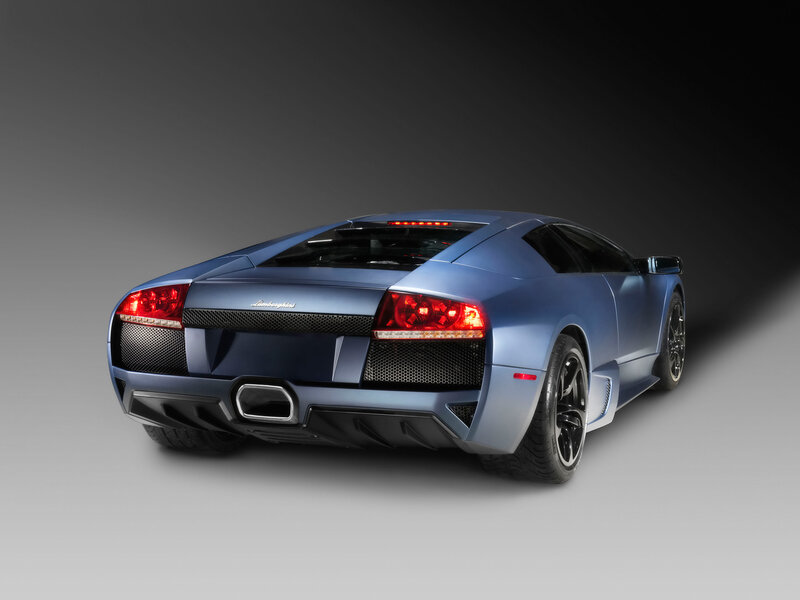 Blue Lamborghini sports car