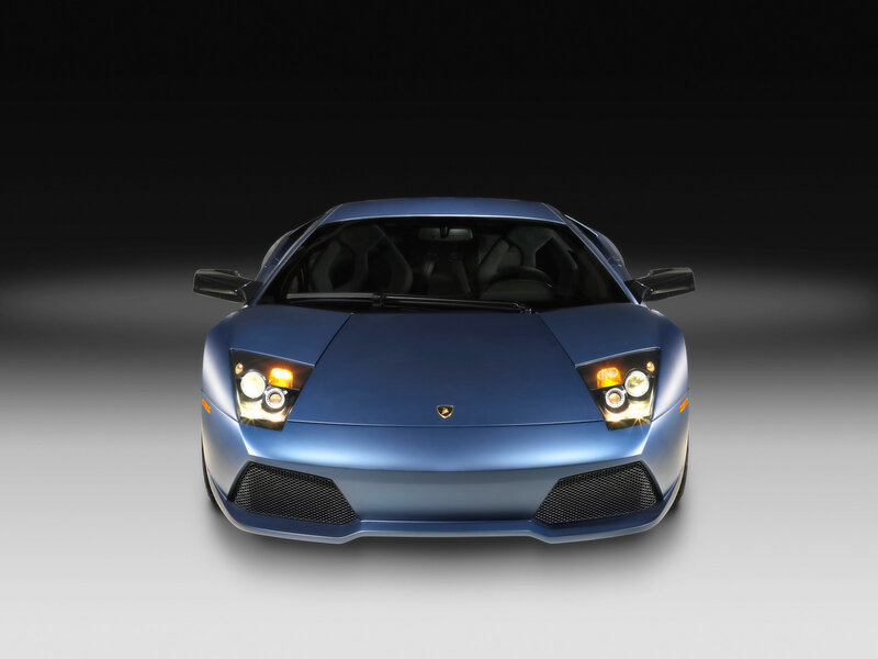 blue lamborghini sports car