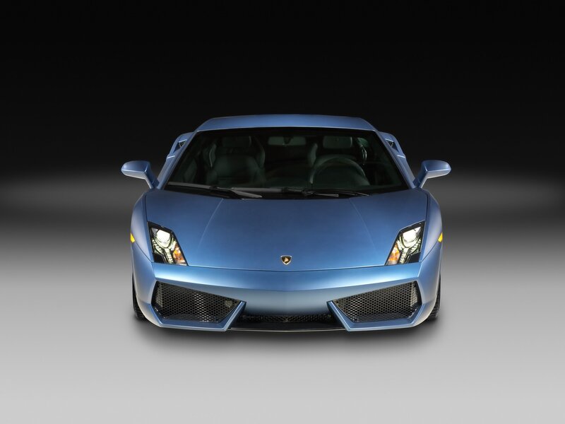 Blue Lamborghini sports car