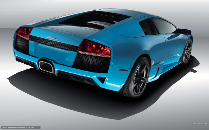 Blue Lamborghini sports car