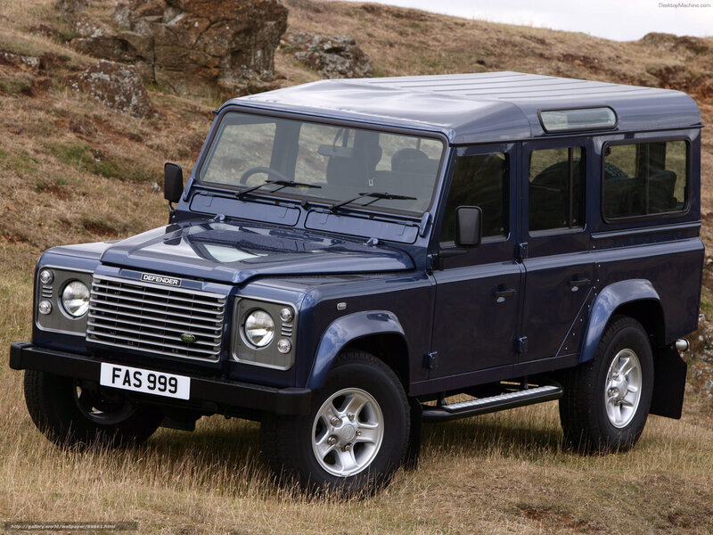 Blue Land Rover Defender