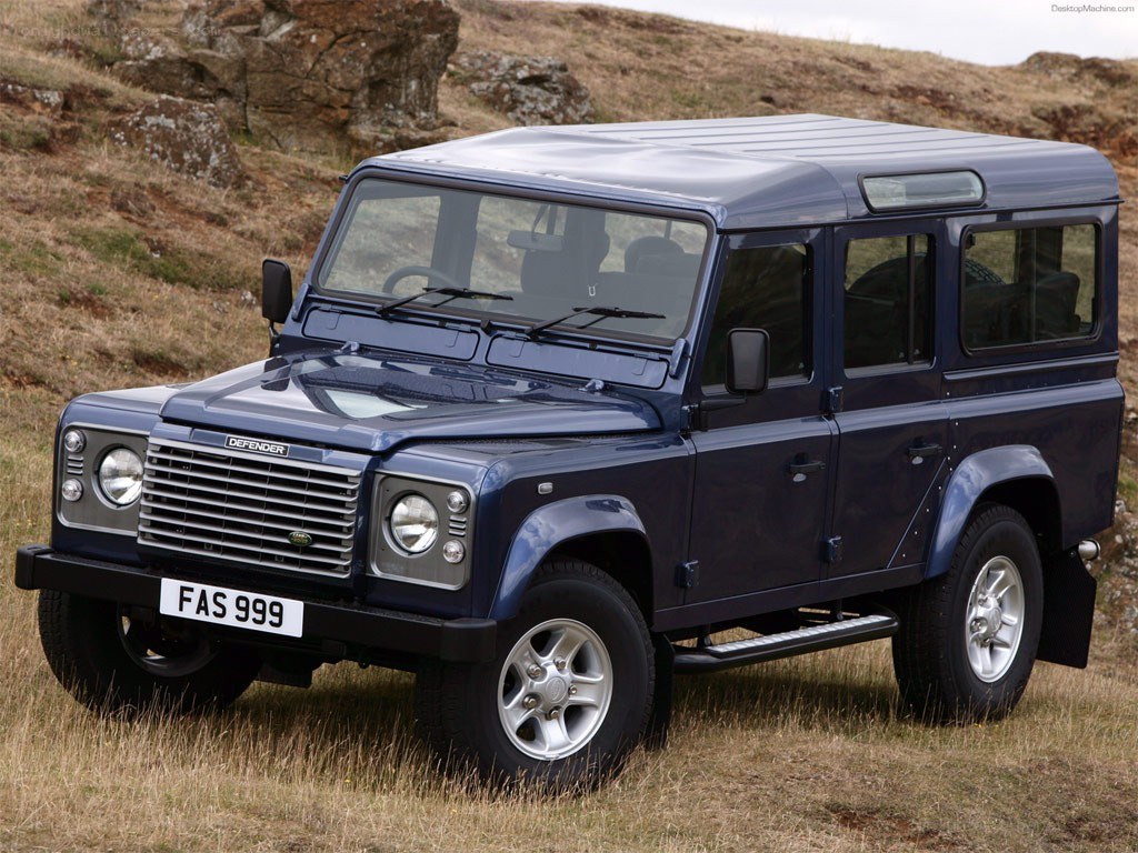 Blue Land Rover Defender