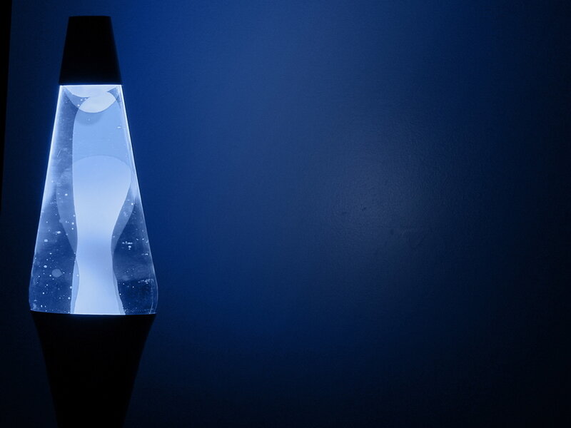 blue lava lamp glow