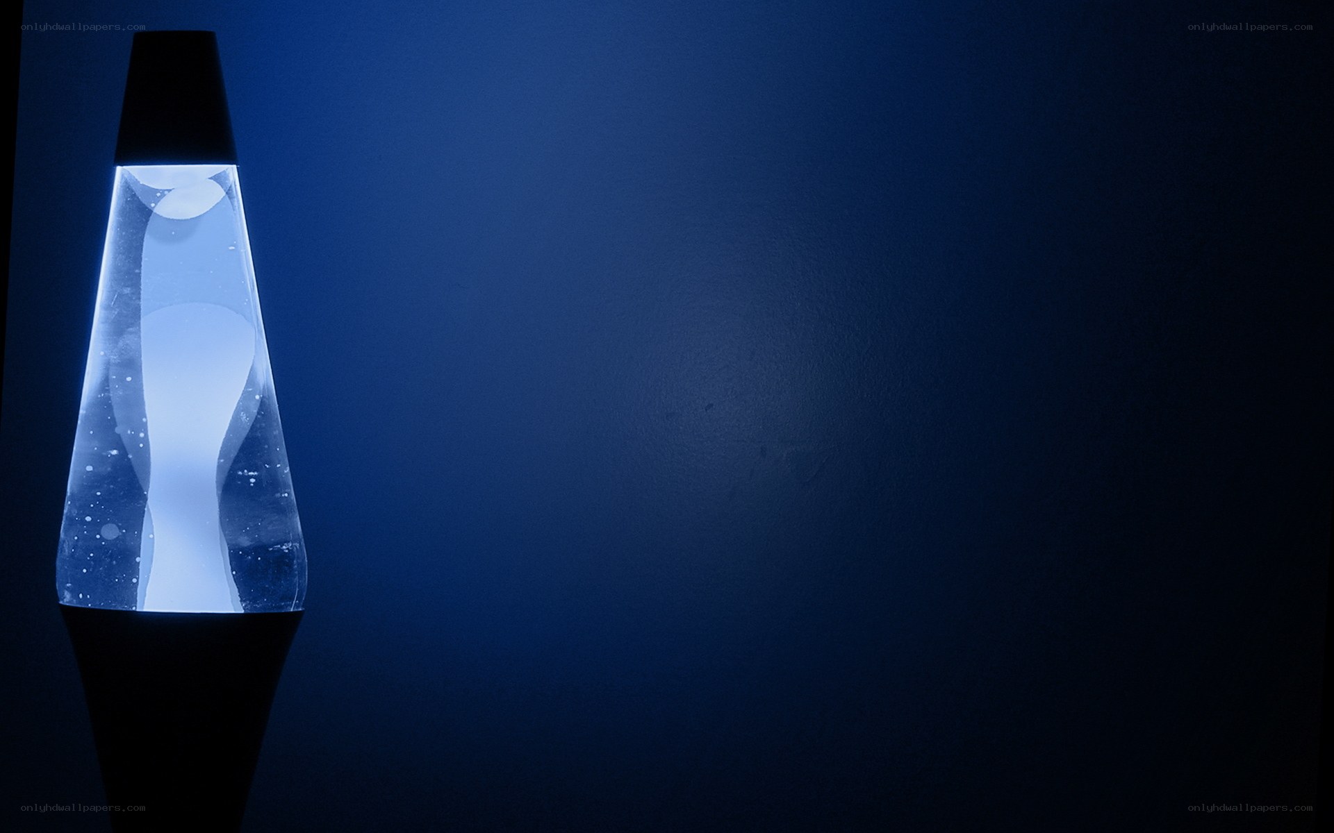 Blue lava lamp glow