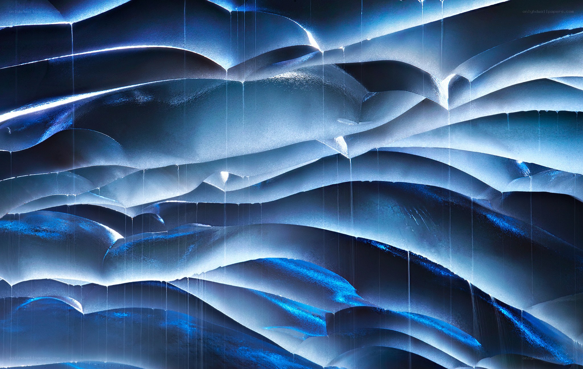 Blue layered abstract structure