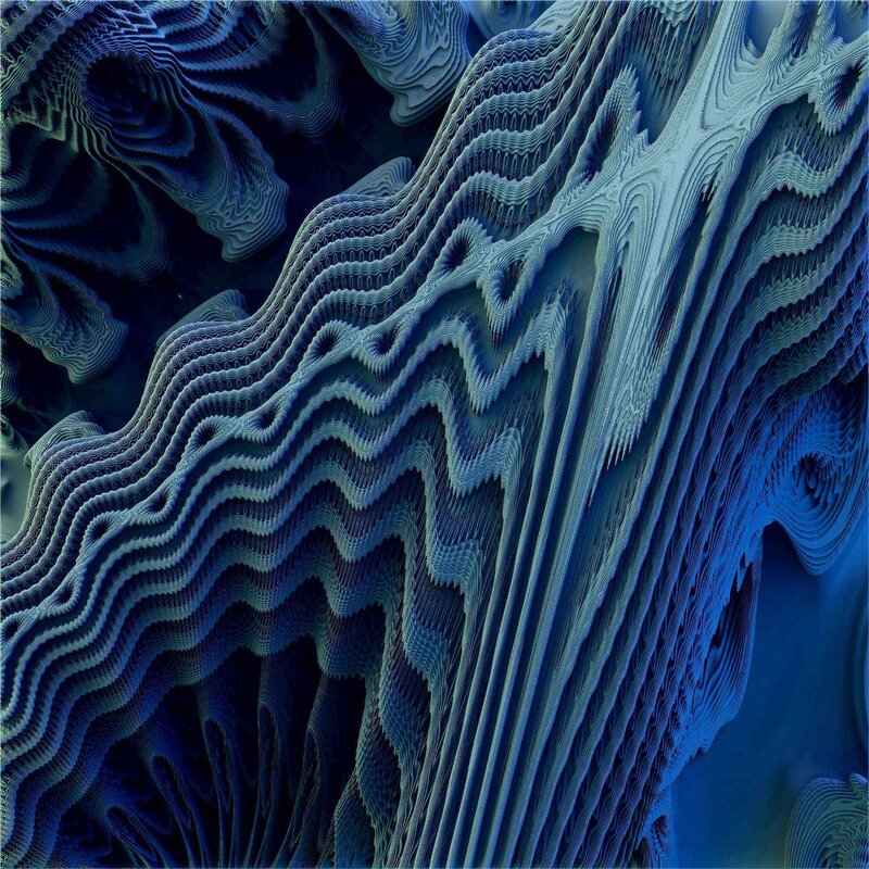 Blue layered abstract waves