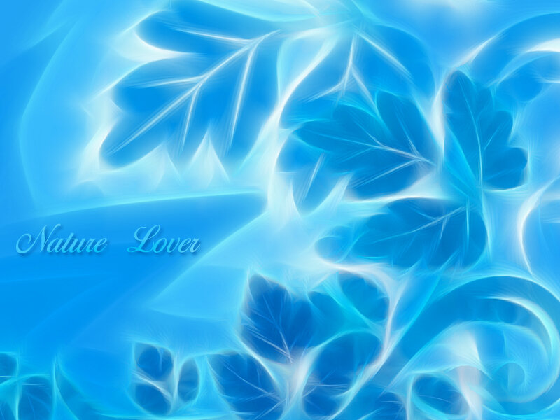 blue leaf abstract background