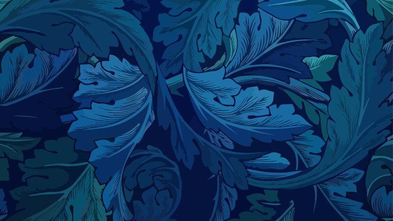 Blue Leaf Pattern — Calm, Illustration