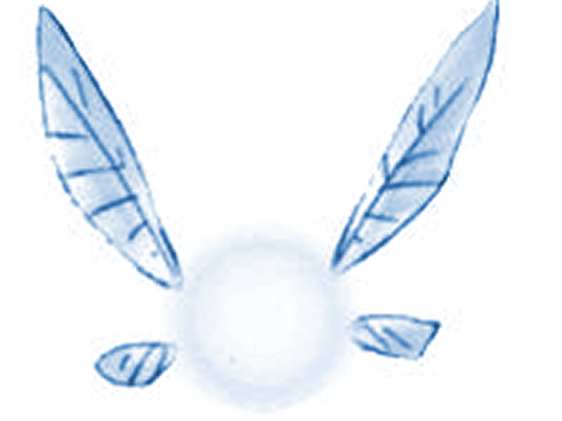 blue leafy design