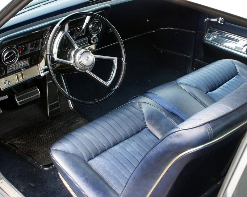 Blue Leather Car Interior — Classic