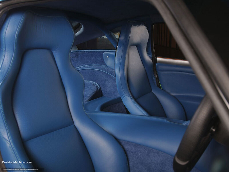 blue leather car interior