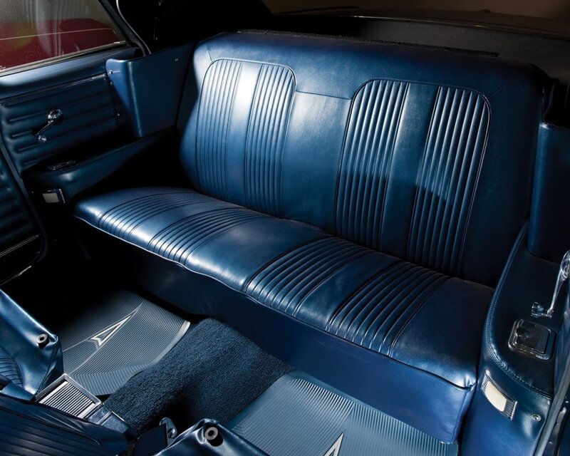 Blue Leather Car Seat