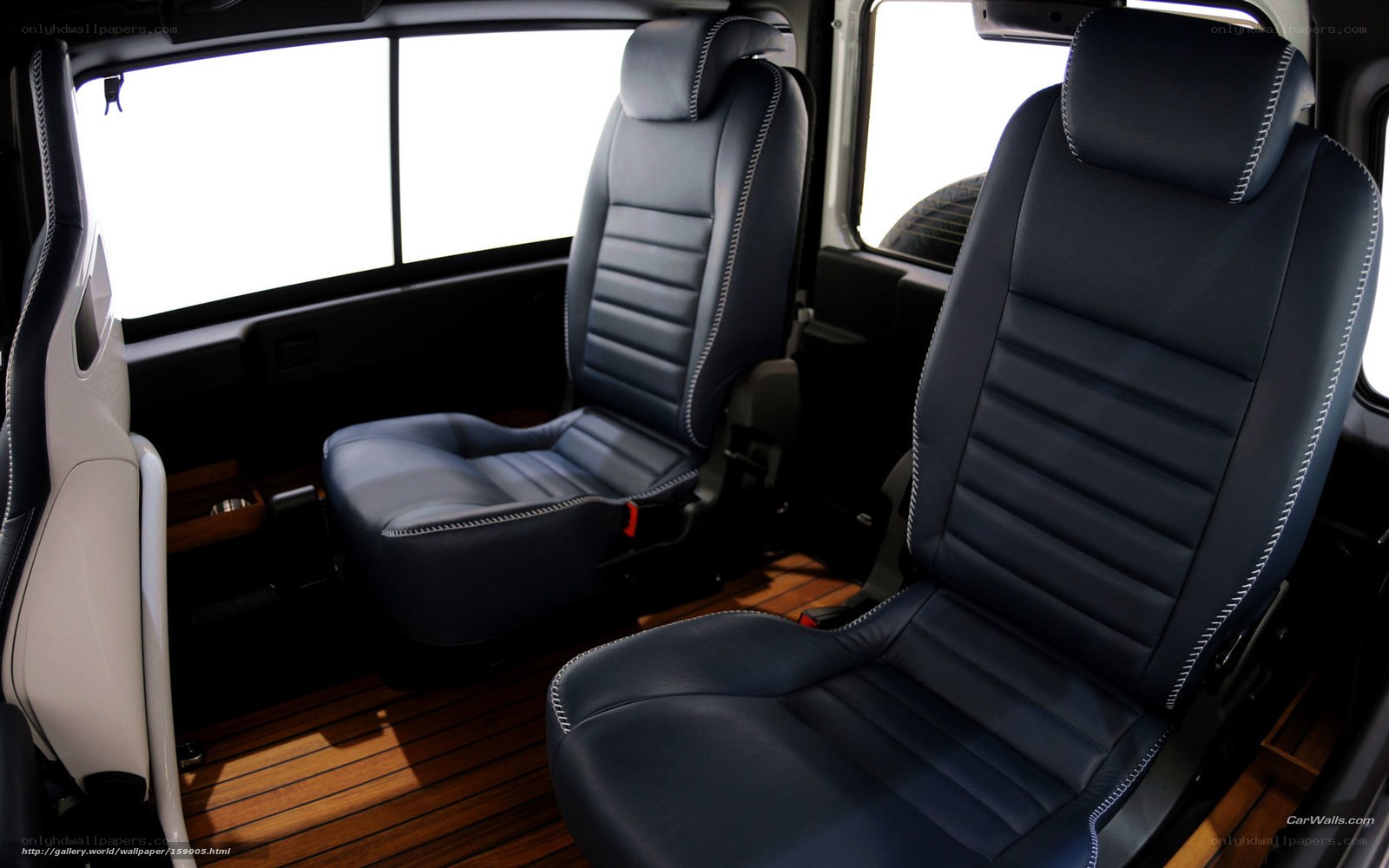 blue leather car seats