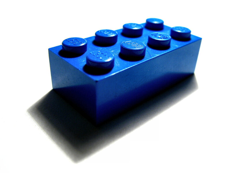 blue lego brick