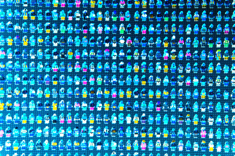 Blue Lego Minifigures
