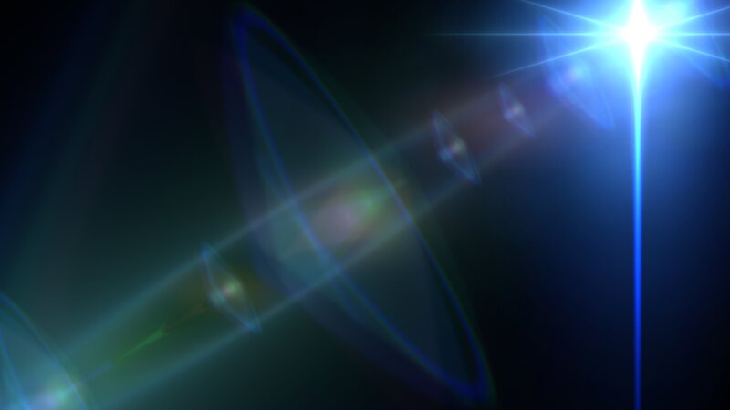 blue lens flare effect