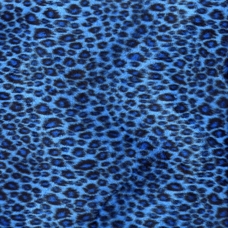 blue leopard print fabric