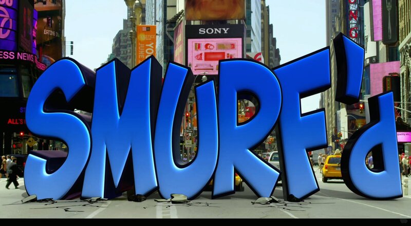 Blue Letters on Street