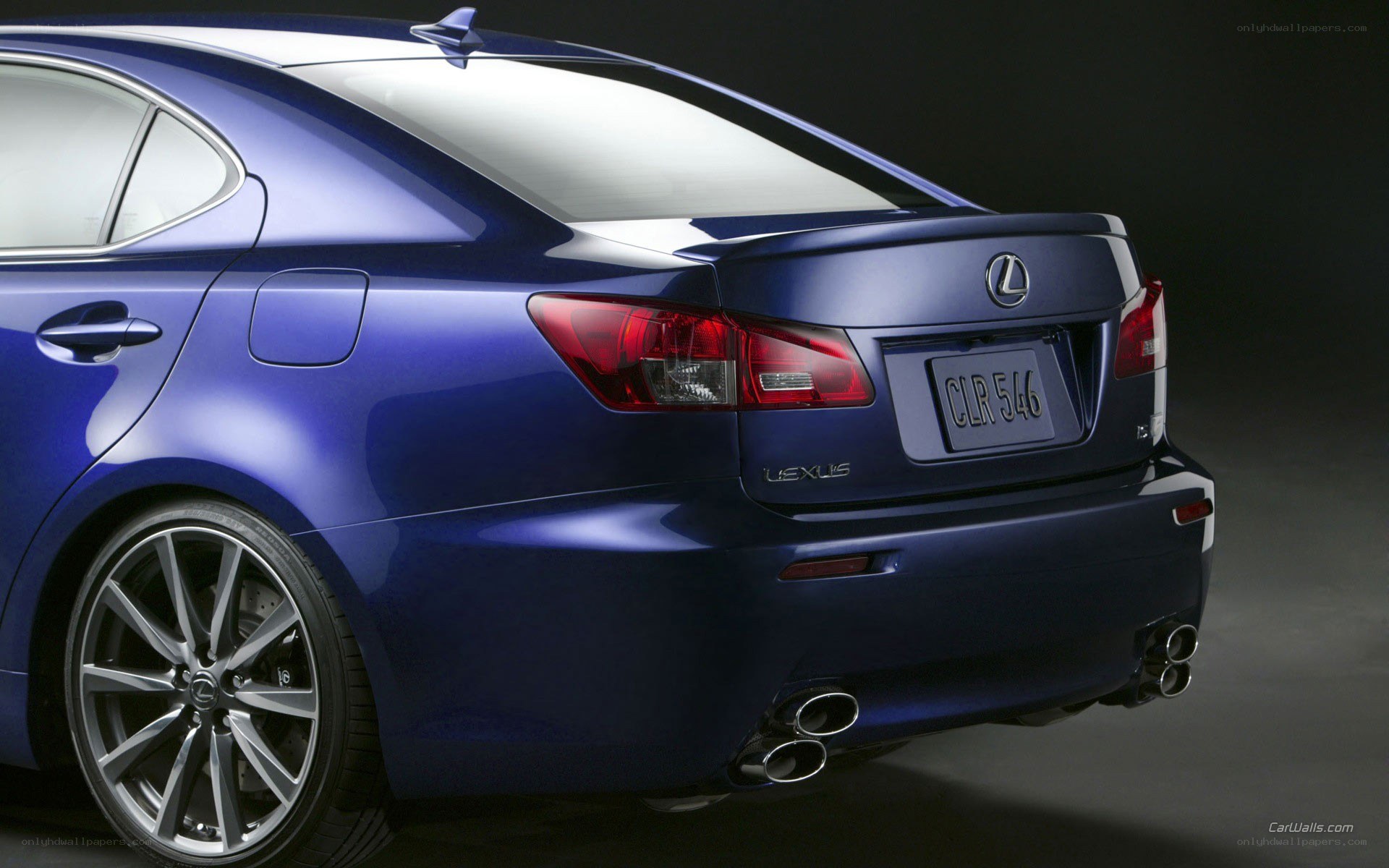 blue lexus clr 546 rear view