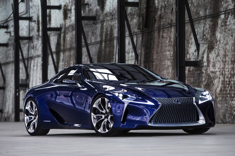 Blue Lexus concept car