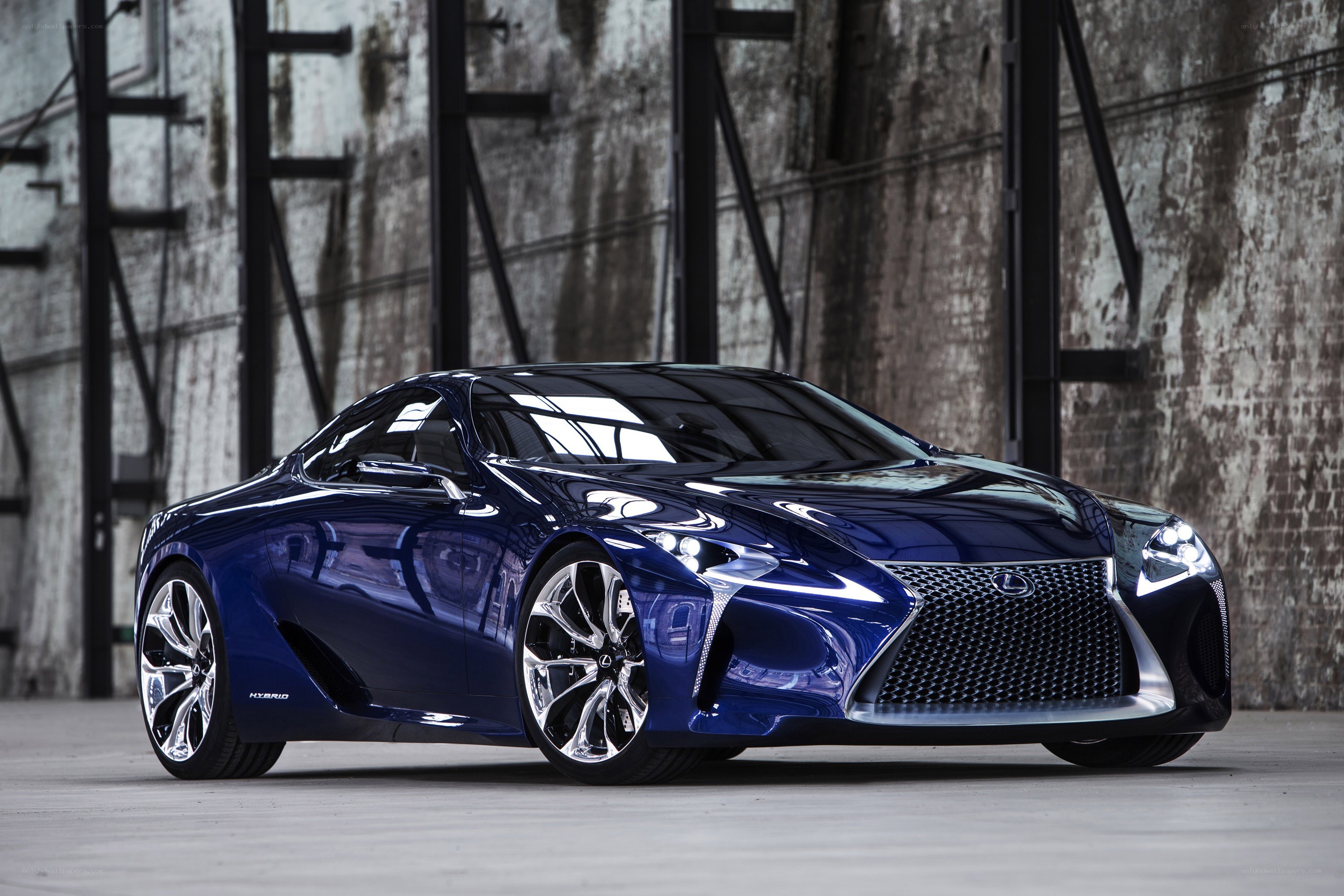 Blue Lexus concept car