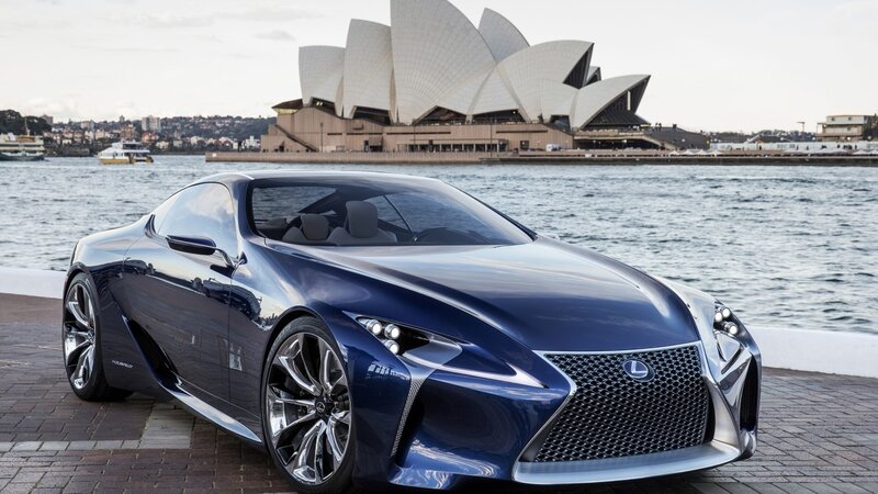 Blue Lexus Concept Car — Serene, Afternoon