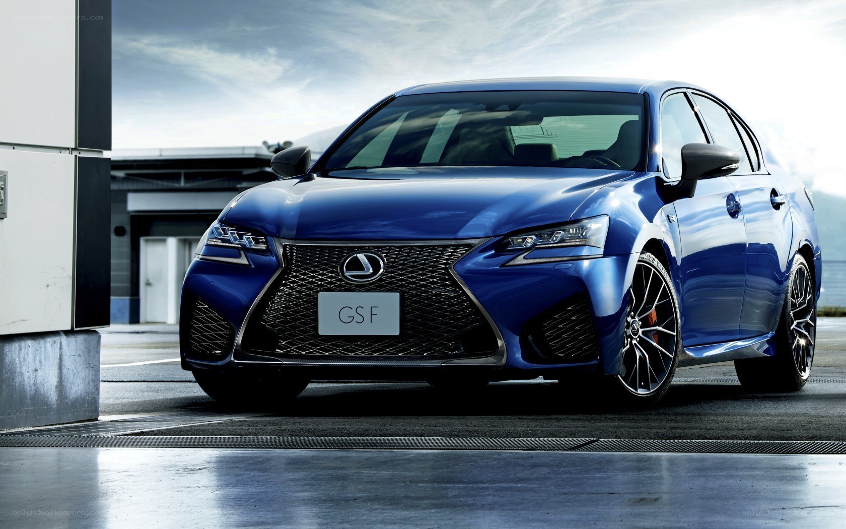 Blue Lexus GS F sedan