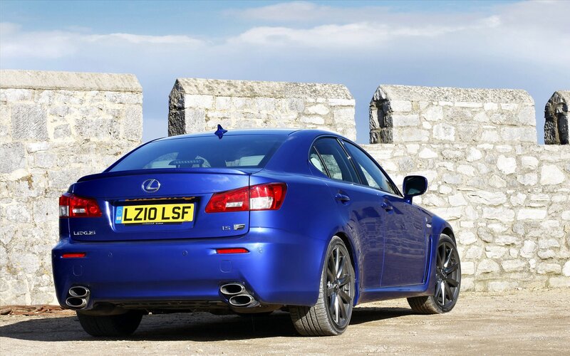blue lexus is f sedan