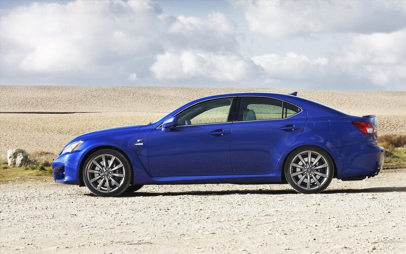 blue lexus is f sedan