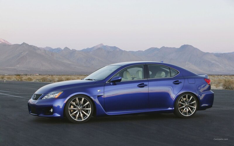 blue lexus is f sedan