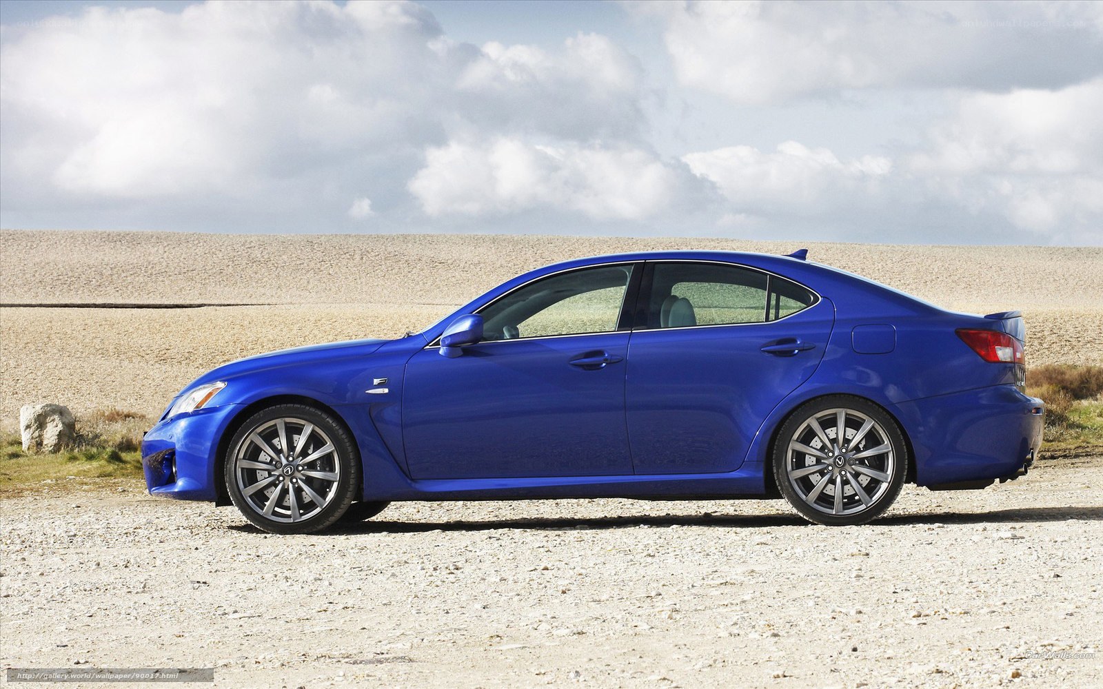 blue lexus is f sedan