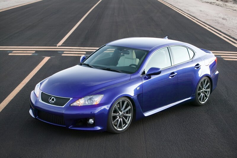blue lexus is f sedan