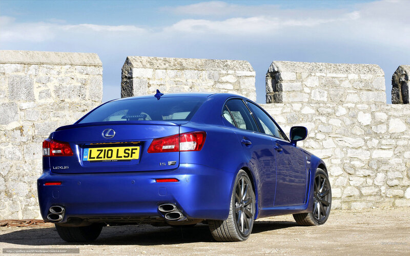 Blue Lexus Is F Sedan — Outdoor