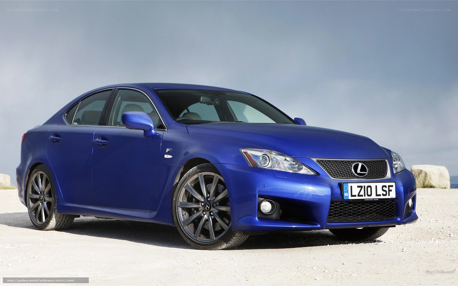 Blue Lexus IS-F sedan