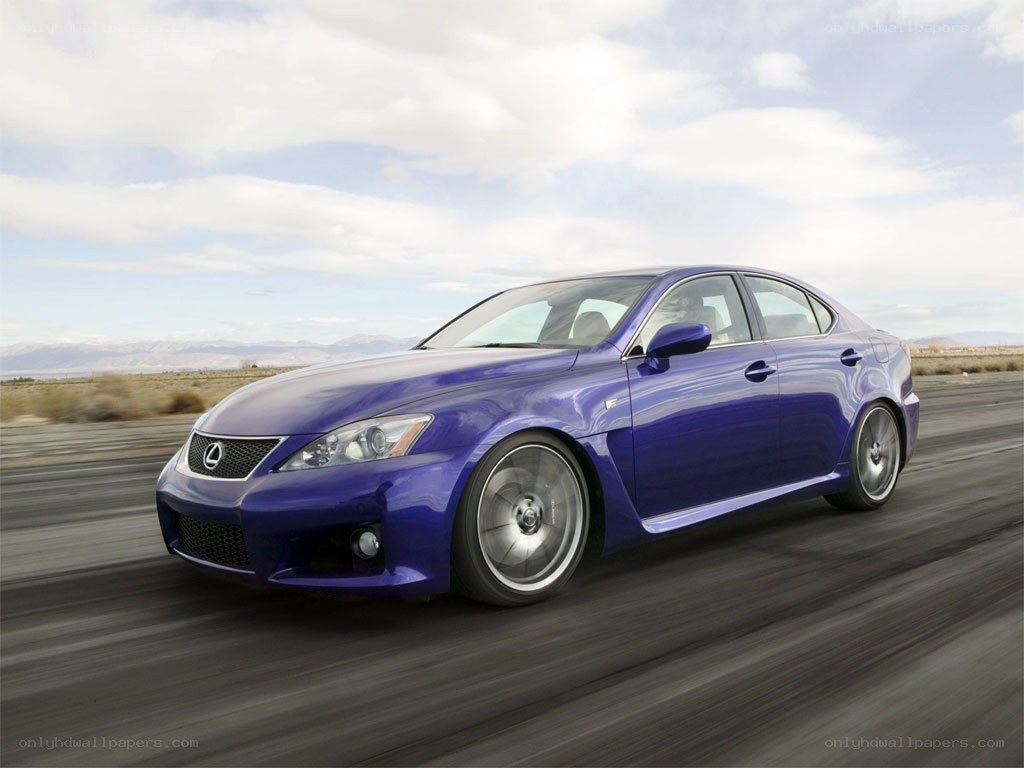 blue lexus isf in motion