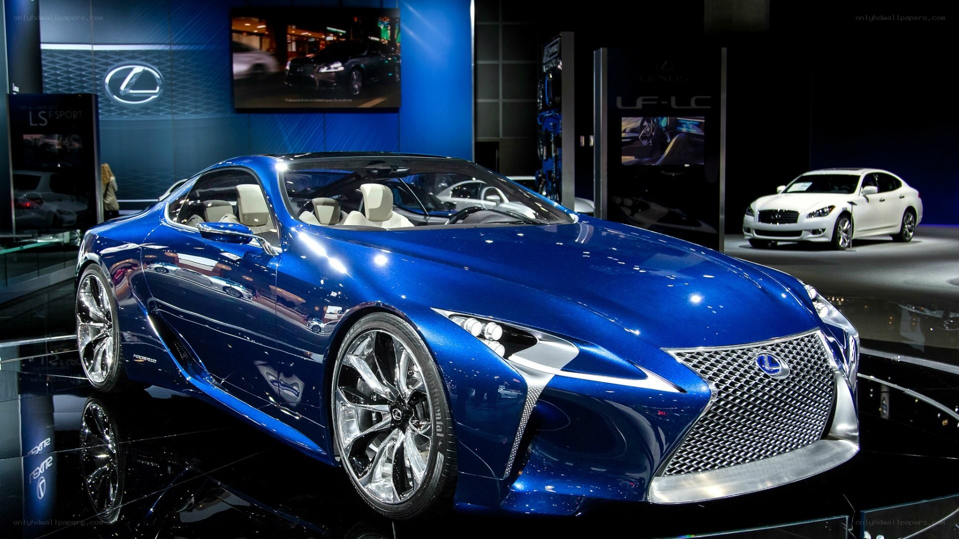 Blue Lexus LC Concept car