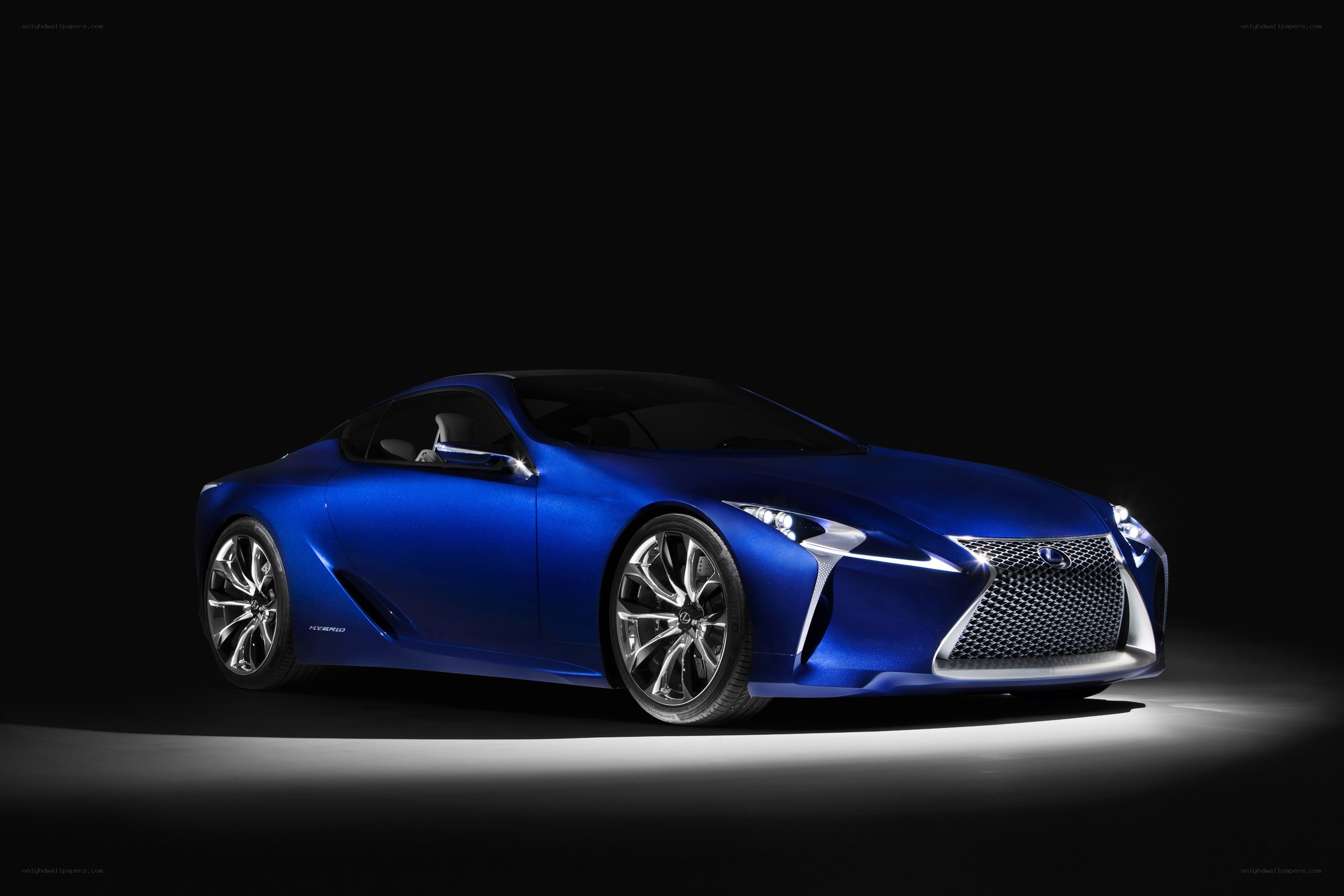 Blue Lexus LC Concept car