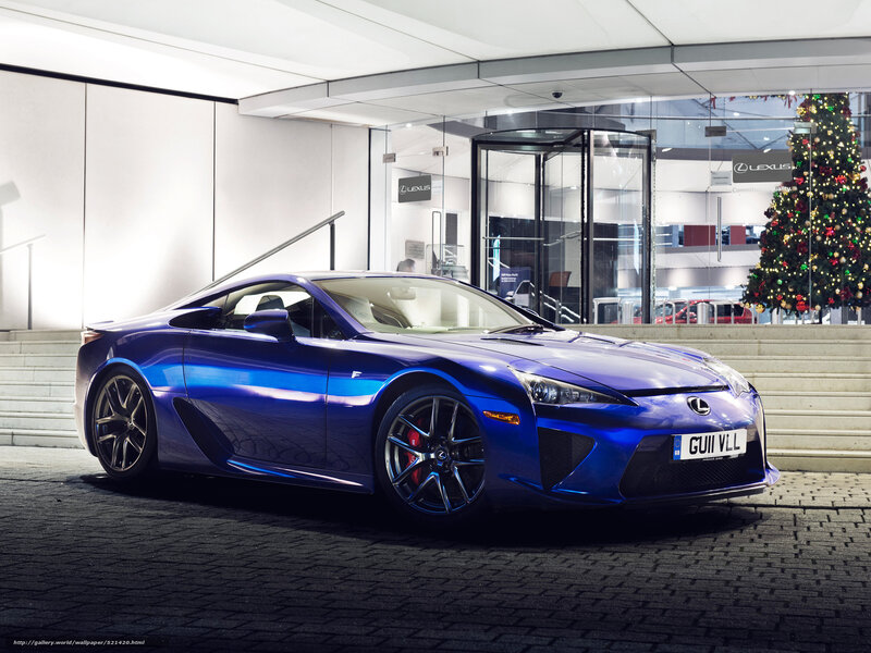 Blue Lexus LFA sports car