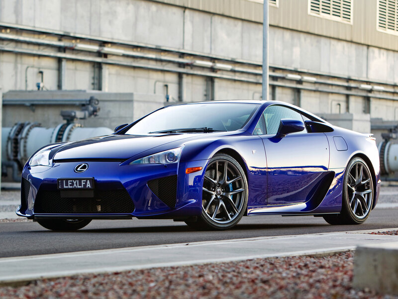 Blue Lexus Lfa Sports Car — Dramatic