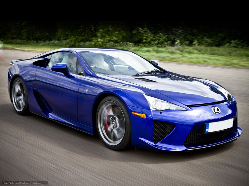 blue lexus lfa sports car