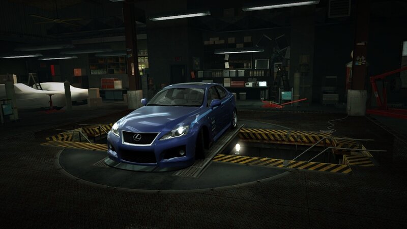 blue lexus on turntable