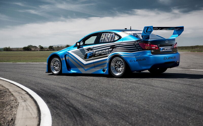 Blue Lexus Race Car — Dynamic, Afternoon, Photograph, Race Track, Wings