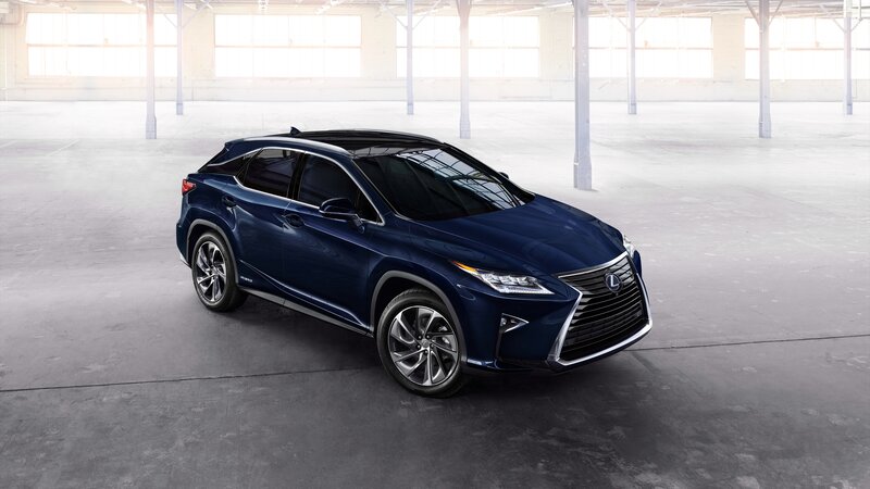 Blue Lexus RX Hybrid SUV