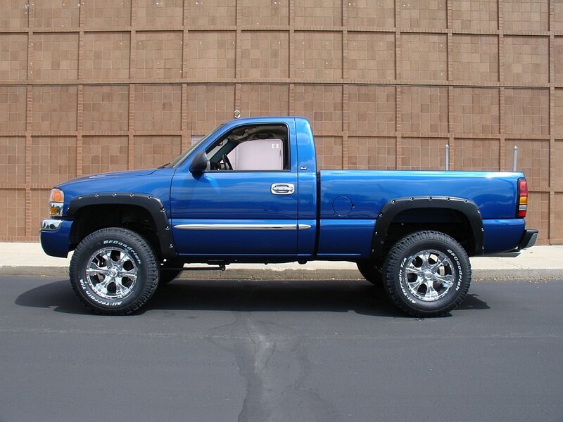 Blue Lifted Pickup Truck — Neutral