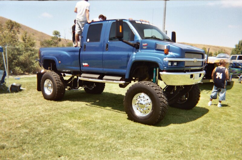 Blue Lifted Truck